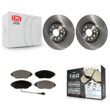 Front Disc Brake Rotors And Ceramic Pads Kit For Volkswagen GTI Jetta