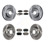 Front Rear Disc Brake Rotors And Ceramic Pads Kit For Volkswagen Golf SportWagen