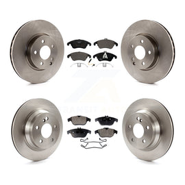 Front Rear Brake Rotors Ceramic Pad Kit For Mercedes-Benz E350 Convertible/Coupe
