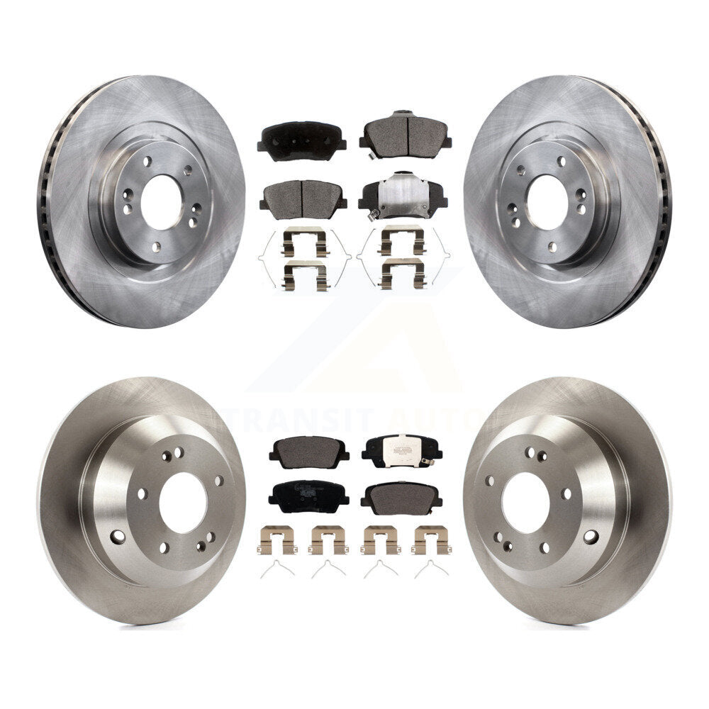 Front Rear Brake Rotors & Ceramic Pad Kit For Kia Sorento Hyundai Santa Fe Sport