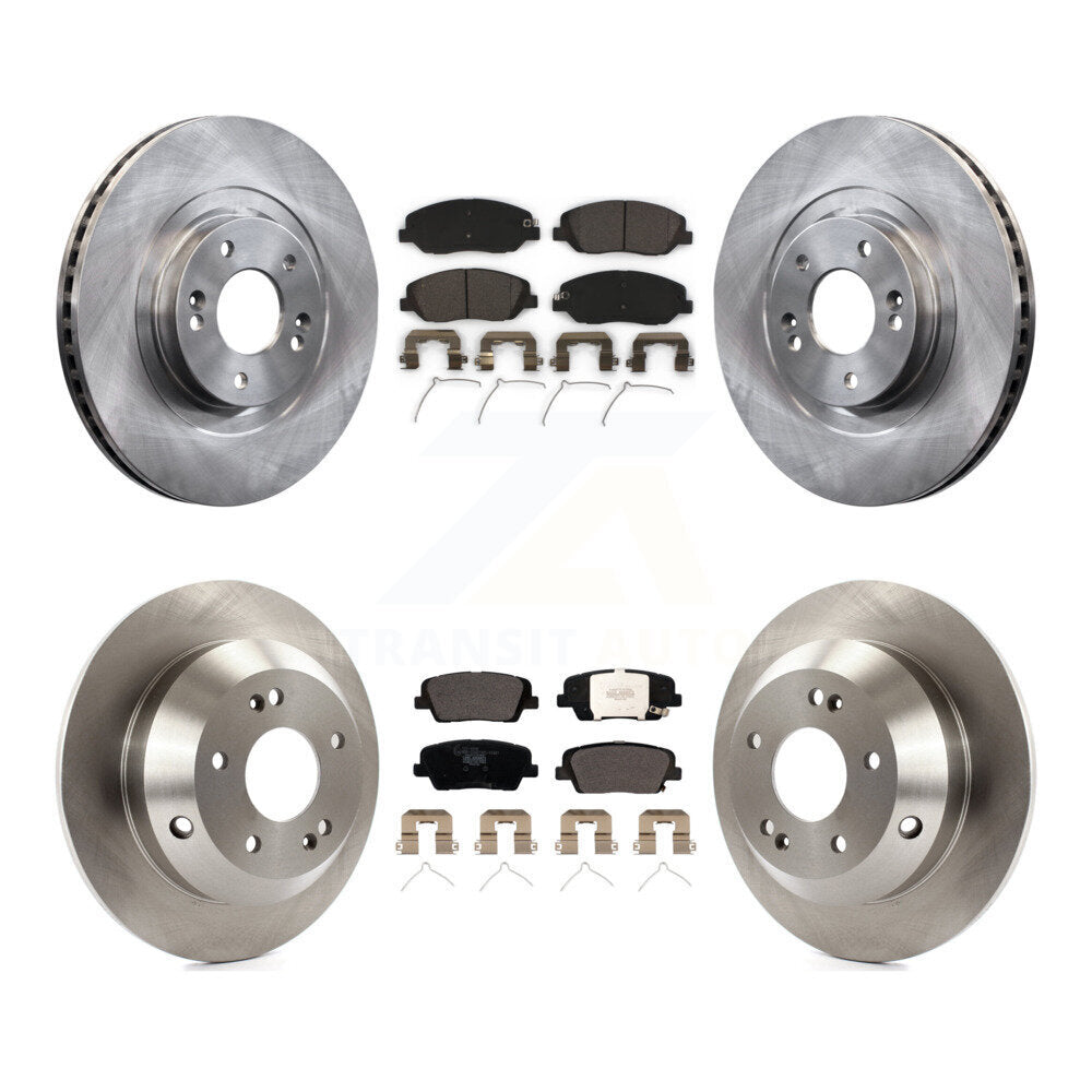 Front Rear Disc Brake Rotors And Ceramic Pads Kit For Hyundai Santa Fe XL