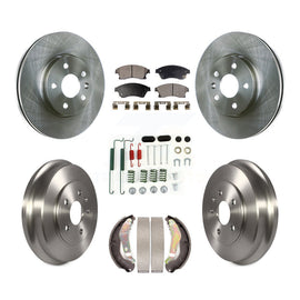 Front Rear Disc Brake Rotors Ceramic Pads And Drum Kit (7Pc) For Chevrolet Sonic