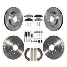 Charger l&#39;image dans la galerie, Front Rear Brake Rotor Ceramic Pad &amp; Drum Kit (7Pc) For Nissan Versa 4-Wheel ABS