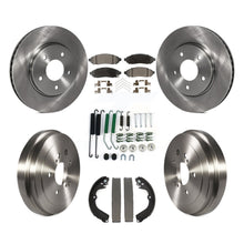 Load image into Gallery viewer, Front Rear Brake Rotor Ceramic Pad And Drum Kit (7Pc) For Nissan NV200 Chevrolet