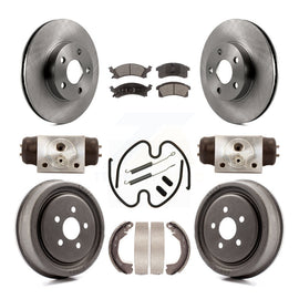 Front Rear Disc Brake Rotors Ceramic Pad & Drum Kit (9Pc) For Chevrolet Cavalier