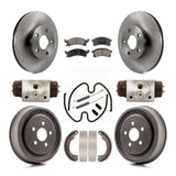 Front Rear Disc Brake Rotors Ceramic Pad & Drum Kit (9Pc) For Chevrolet Cavalier