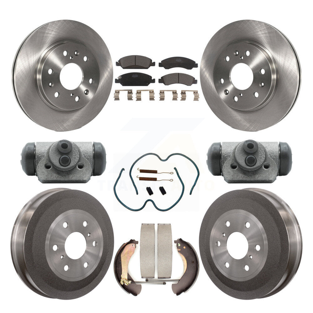 Front Rear Brake Rotor Ceramic Pad & Drum Kit (9Pc) For Chevrolet Silverado 1500