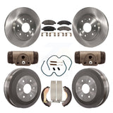 Front Rear Brake Rotor Ceramic Pad & Drum Kit (9Pc) For Chevrolet Silverado 1500