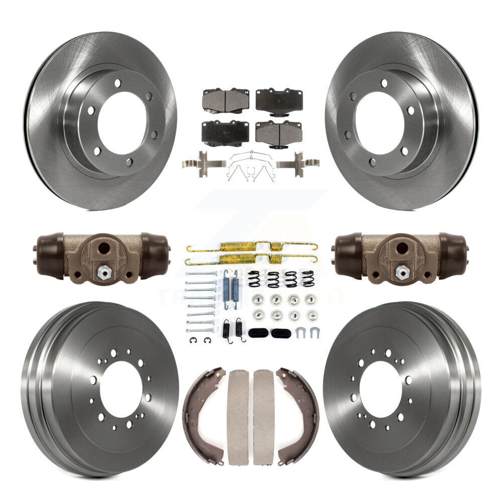 Front Rear Brake Rotor Ceramic Pad And Drum Kit (9Pc) For 2004 Toyota Tacoma 4WD