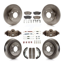 Load image into Gallery viewer, Front Rear Brake Rotor Ceramic Pad Drum Kit (9Pc) For Hyundai Accent To 09 30 05