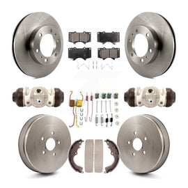 Front Rear Disc Brake Rotors Ceramic Pads And Drum Kit (9Pc) For Toyota Tacoma