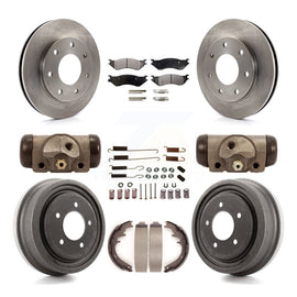[Front+Rear] 1999 Ford F-150 4WD Premium OE Brake Rotor Drum Kit & Ceramic Pads For Max Braking