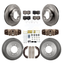 Front Rear Disc Brake Rotors Ceramic Pads And Drum Kit (9Pc) For Toyota Tundra