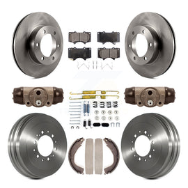 [Front+Rear] 2004-2006 Toyota Tundra Premium OE Brake Rotor Drum Kit & Ceramic Pads For Max Braking