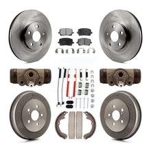 Charger l'image dans la galerie, Front Rear Brake Rotor Ceramic Pad Drum Kit (9Pc) For Toyota Matrix Pontiac Vibe