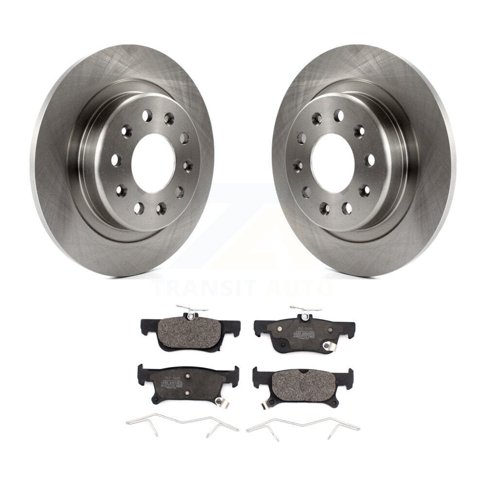 Rear Brake Rotors & Ceramic Pad Kit For Buick Envision With 288mm Diameter Rotor