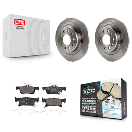 Rear Brake Rotors & Ceramic Pad Kit For Buick Envision With 288mm Diameter Rotor