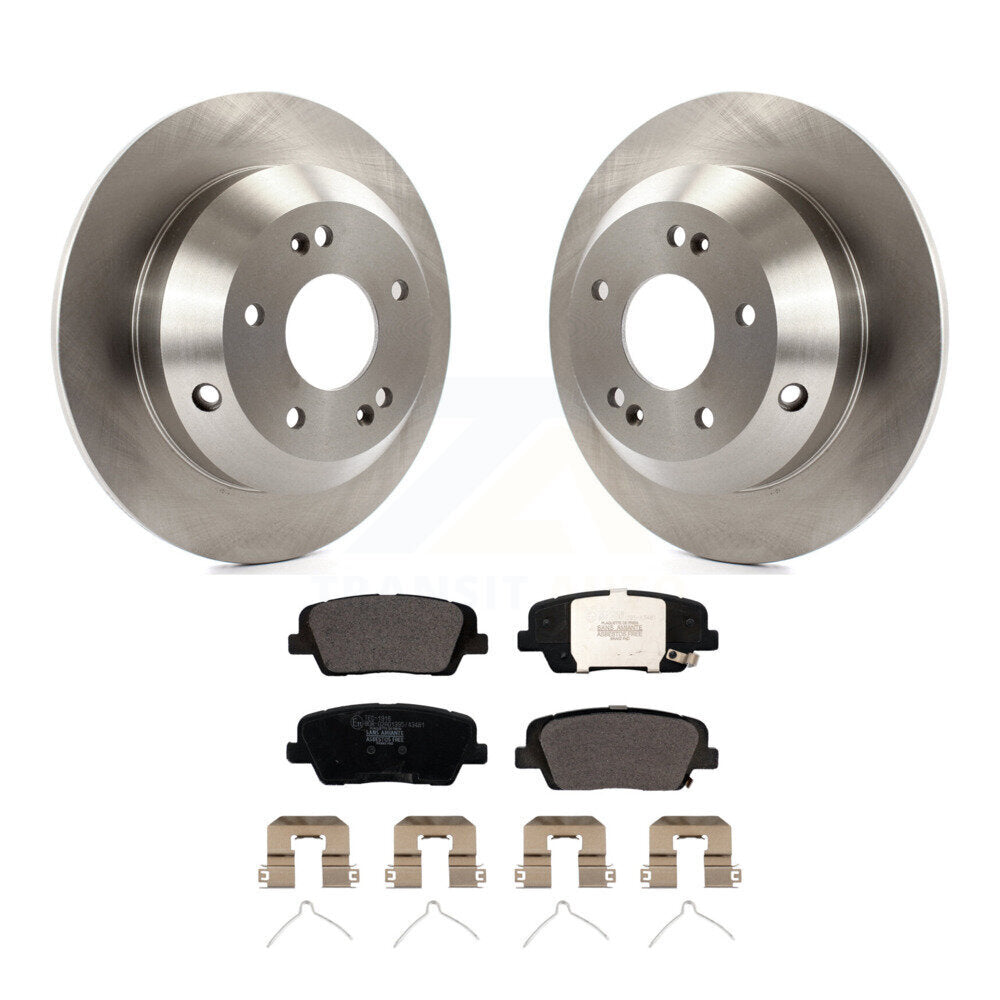 Rear Disc Brake Rotors Ceramic Pad Kit For Kia Sorento Hyundai Santa Fe Sport XL