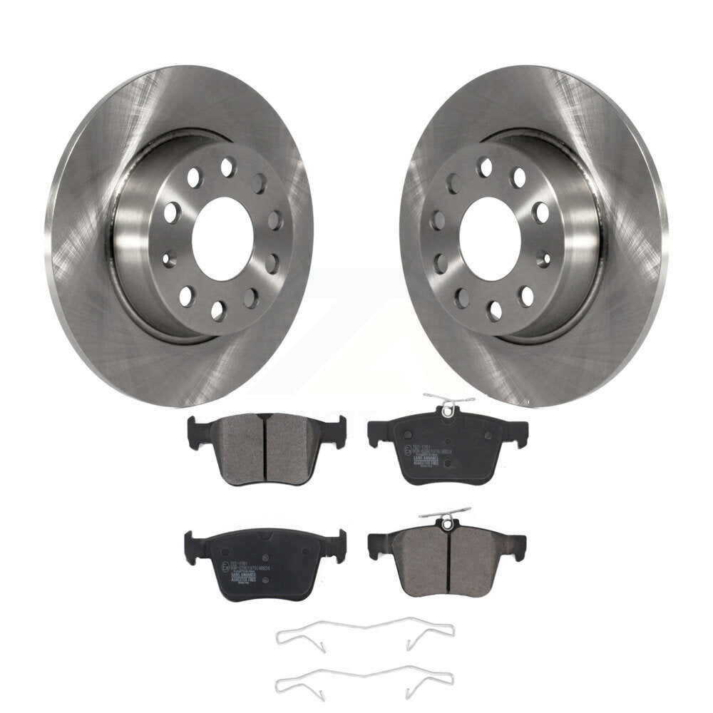 Rear Brake Rotor Ceramic Pad Kit For Audi A3 Quattro Volkswagen e-Golf Sportback