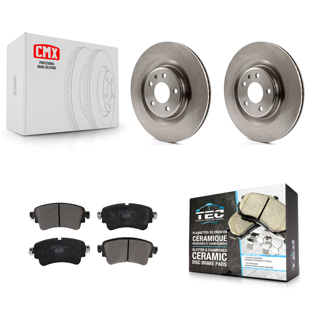 Rear Brake Rotors & Ceramic Pad Kit For Audi Q5 A4 A5 Quattro A6 S5 S4 Sportback