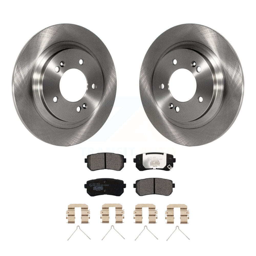 Rear Brake Rotor Ceramic Pad Kit For 2016 Kia Optima With Electric Parking