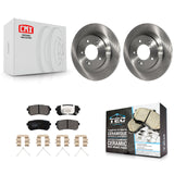 Rear Brake Rotor Ceramic Pad Kit For 2016 Kia Optima With Electric Parking