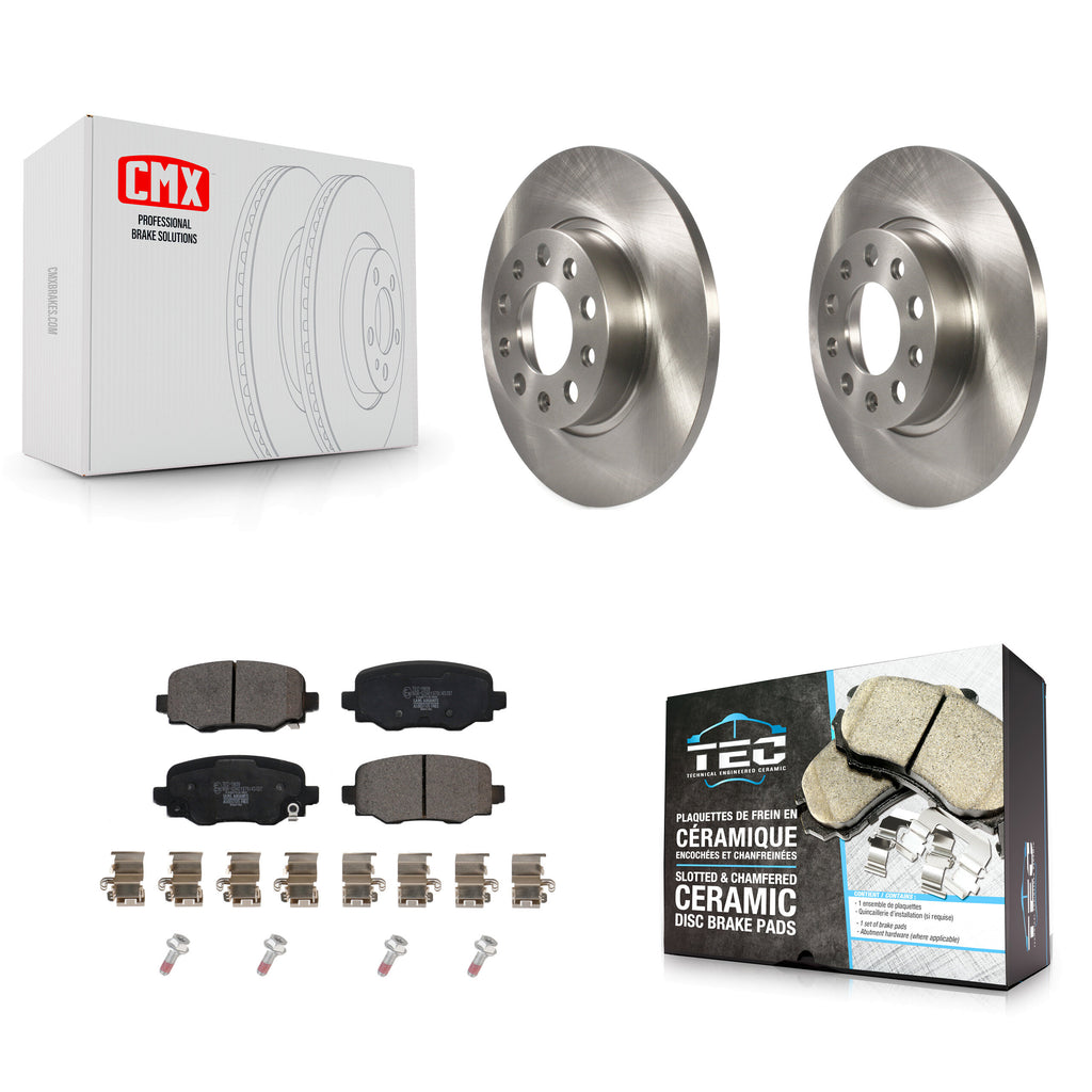 Rear Disc Brake Rotors And Ceramic Pads Kit For Jeep Renegade Fiat 500X