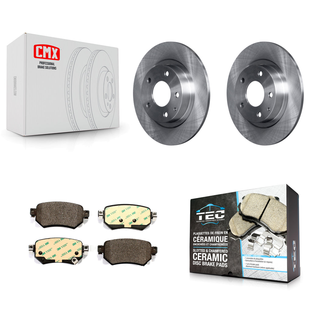 [Rear] 2016-2021 Mazda 6 Premium OE Brake Rotors & Ceramic Pads Kit For Max Braking