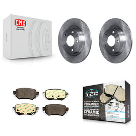 [Rear] 2016-2021 Mazda 6 Premium OE Brake Rotors & Ceramic Pads Kit For Max Braking