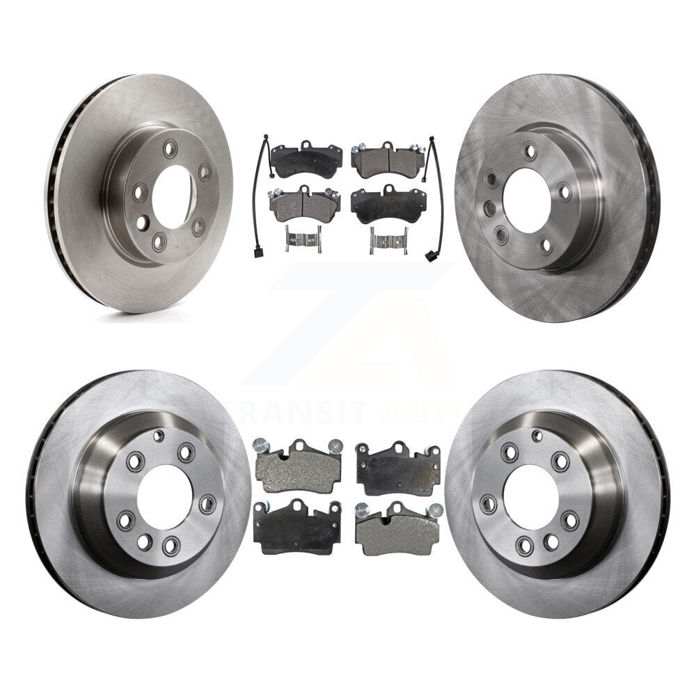 Front Rear Disc Brake Rotor Ceramic Pad Kit (6Pc) For Porsche Cayenne Volkswagen