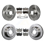 Front Rear Disc Brake Rotor Ceramic Pad Kit (6Pc) For Audi Q7 Volkswagen Touareg