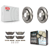 Rear Disc Brake Rotor Ceramic Pad Kit For Ford F-150 With Electric Parking