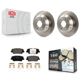 Rear Brake Rotor Ceramic Pad Kit For 14-15 Kia Sorento With Red Painted Calipers