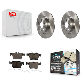 Rear Brake Rotors & Ceramic Pad Kit For Land Rover Discovery Sport Jaguar E-Pace