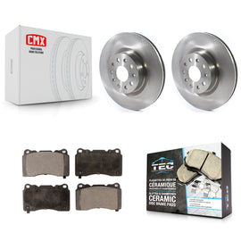 Front Disc Brake Rotor And Ceramic Pad Kit For Cadillac CTS CT6 Chevrolet Camaro