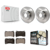 Front Disc Brake Rotor And Ceramic Pad Kit For Chevrolet Camaro Cadillac CTS CT6