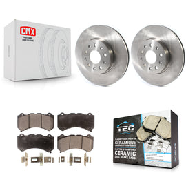 Front Disc Brake Rotors And Ceramic Pad Kit For 2019-2020 Chevrolet Camaro LT/LS