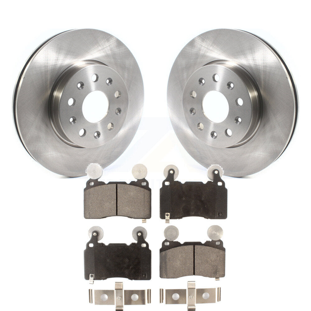 Front Disc Brake Rotors And Ceramic Pads Kit For Cadillac CTS Chevrolet Camaro