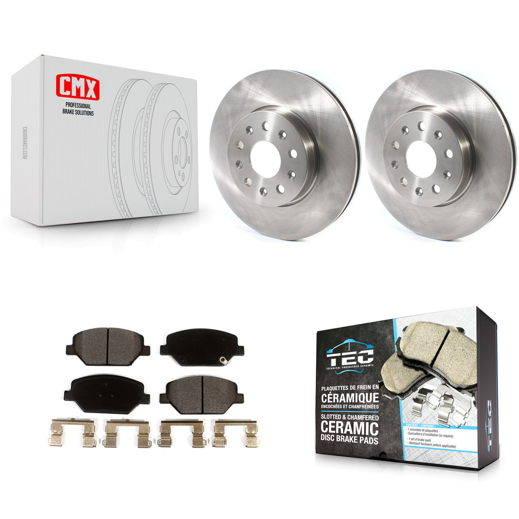 Front Brake Rotor & Ceramic Pad Kit For Chevrolet Camaro Without Brembo Calipers