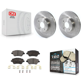 [Front] 2014-2019 Ford Fiesta ST Premium OE Brake Rotors & Ceramic Pads Kit For Max Braking