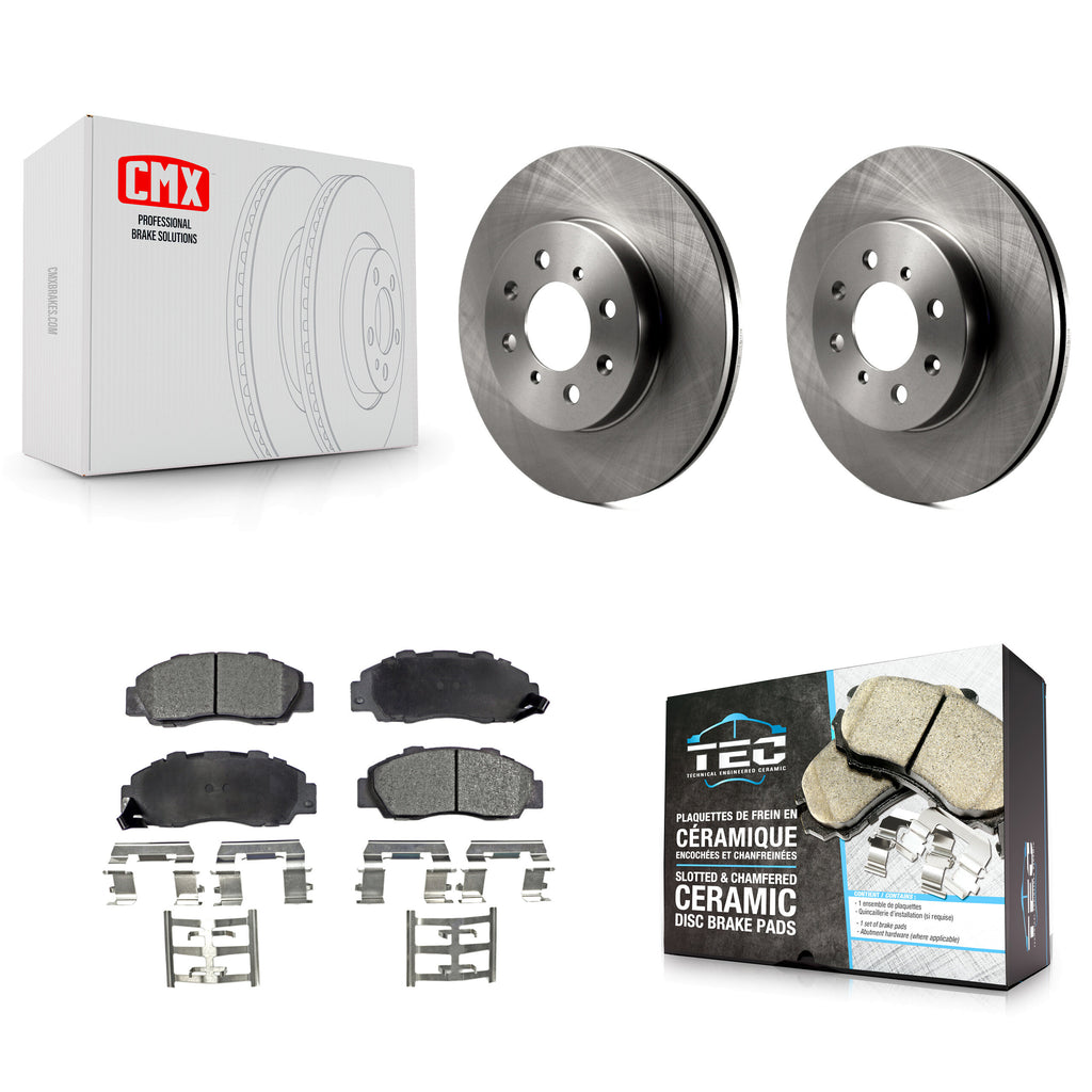 [Front] 1992-1993 Acura Integra GS-R Premium OE Brake Rotors & Ceramic Pads Kit For Max Braking