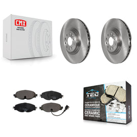 Front Disc Brake Rotor Ceramic Pad Kit For Volkswagen Golf Audi A3 Jetta Quattro