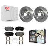 Front Brake Rotors Ceramic Pad Kit For Kia Soul Hyundai Kona Elantra GT Veloster