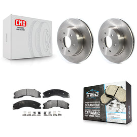 [Front] 2016-2023 Nissan TITAN XD Premium OE Brake Rotors & Ceramic Pads Kit For Max Braking