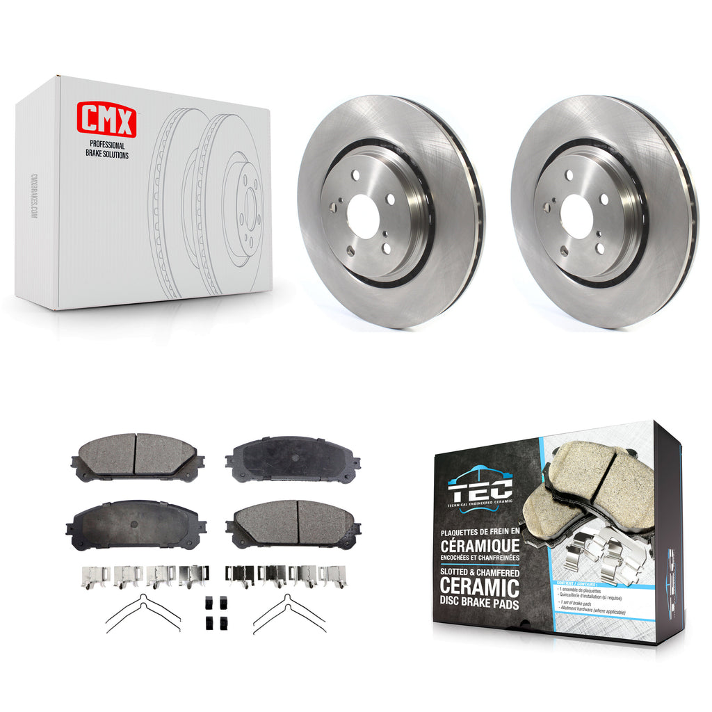 Front Brake Rotor And Ceramic Pad Kit For Lexus RX350 RX450h Toyota RX350L Camry