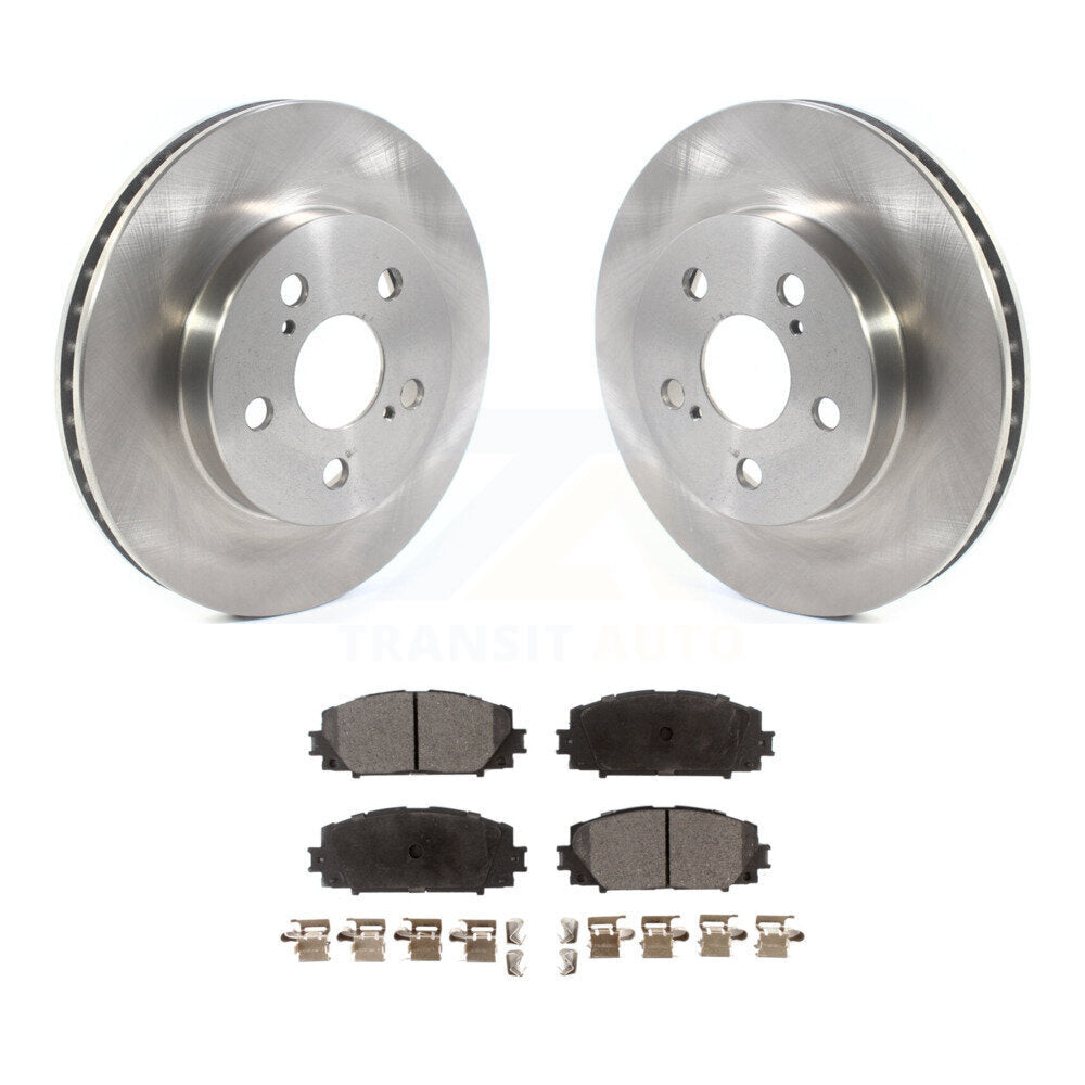 Front Disc Brake Rotors And Ceramic Pad Kit For Toyota Prius Corolla Prime AWD-e