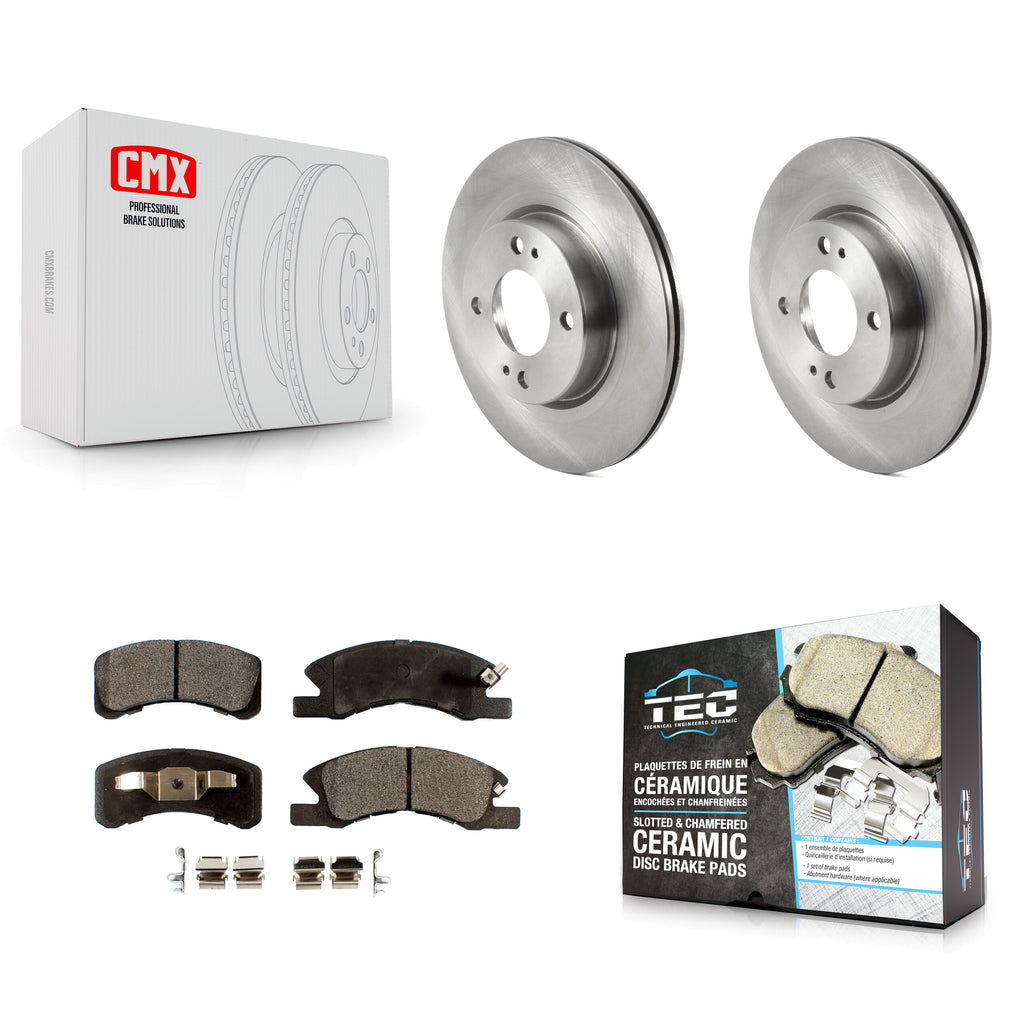 [Front] 2017-2022 Mitsubishi Mirage G4 Premium OE Brake Rotors & Ceramic Pads Kit For Max Braking