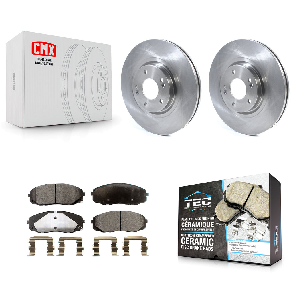[Front] 2015-2020 Kia Sedona Premium OE Brake Rotors & Ceramic Pads Kit For Max Braking