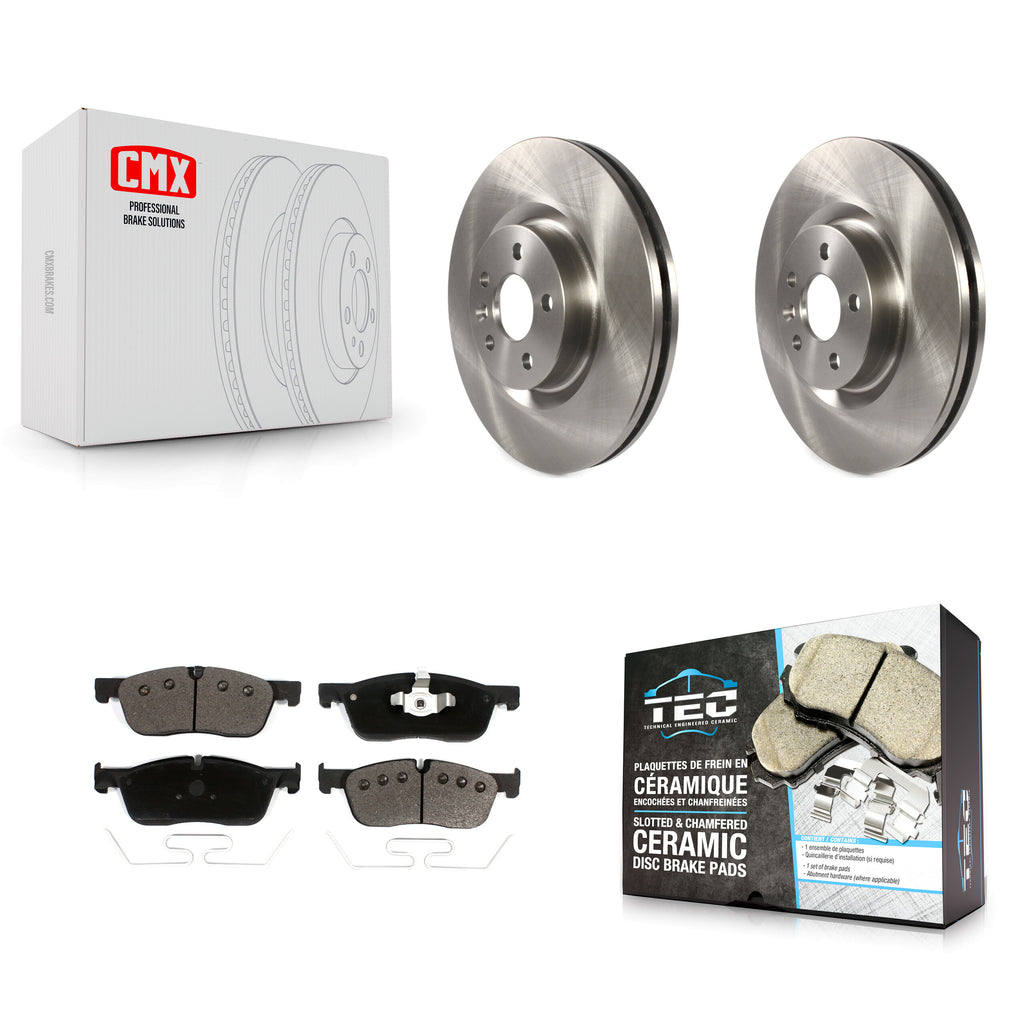 Front Brake Rotors & Ceramic Pad Kit For Land Rover Discovery Sport Range Evoque
