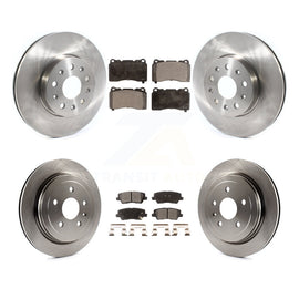 Front Rear Disc Brake Rotors And Ceramic Pads Kit For Cadillac CTS
